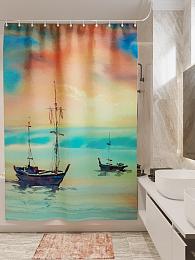 картинка Фотоштора для ванной Длиннохвостые лодки от магазина Рим-Декор