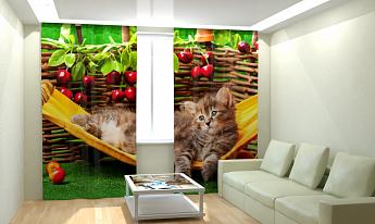 картинка Фотошторы Котёнок в гамаке от магазина Рим-Декор