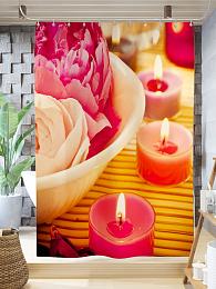 картинка Фотоштора для ванной Розовая аромотерапия от магазина Рим-Декор