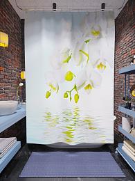 картинка Фотоштора для ванной Водный цветок от магазина Рим-Декор