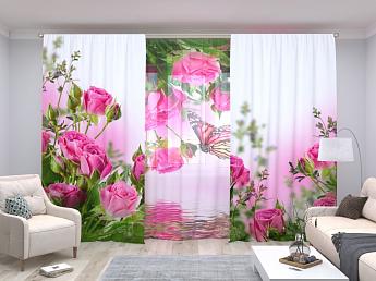 картинка Комплект Букет алых роз + Бабочки у воды от магазина Рим-Декор