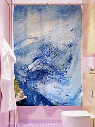 картинка Фотоштора для ванной Волна 2 от магазина Рим-Декор