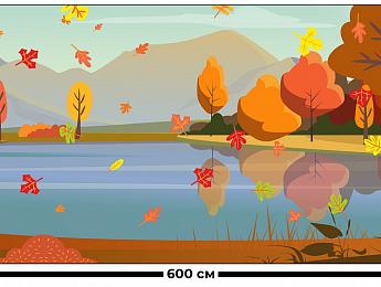 картинка Занавес Осенний пейзаж 3 от магазина Рим-Декор