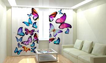 картинка Фотошторы Яркие бабочки 4 от магазина Рим-Декор