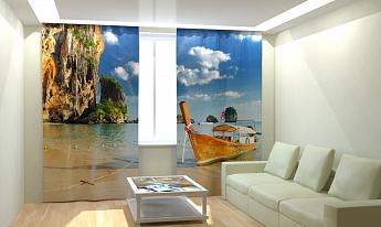 картинка Фотошторы Тайская лодка от магазина Рим-Декор