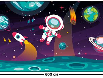 картинка Занавес Космонавт 2 от магазина Рим-Декор