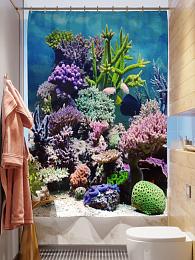 картинка Фотоштора для ванной Морские глубины  от магазина Рим-Декор