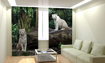 картинка Фотошторы Белые тигрята от магазина Рим-Декор