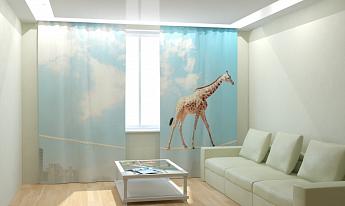 картинка Фотошторы Жираф на канате от магазина Рим-Декор