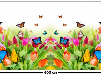 картинка Занавес Бабочки на цветах от магазина Рим-Декор