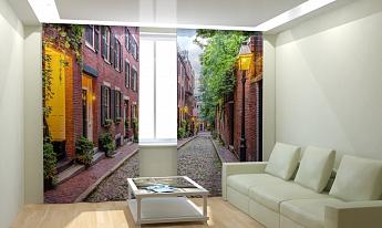 картинка Фотошторы Улица в Бостоне от магазина Рим-Декор