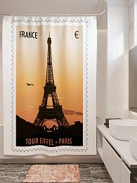 картинка Фотоштора для ванной Парижская марка от магазина Рим-Декор