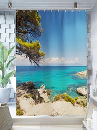картинка Фотоштора для ванной Вид на океан от магазина Рим-Декор