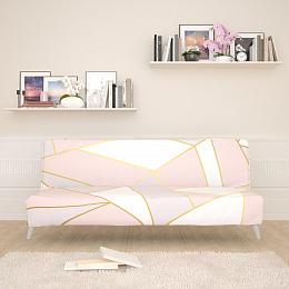 картинка Чехол для дивана Розовый геометрический рисунок от магазина Рим-Декор