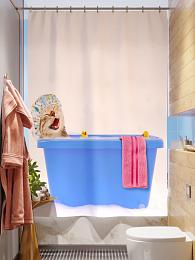 картинка Фотоштора для ванной Котик в ванной от магазина Рим-Декор