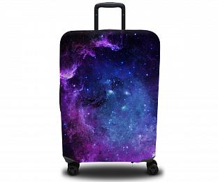 картинка Чехол для чемодана Фиолетовое звёздное небо от магазина Рим-Декор