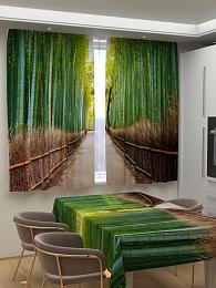 картинка Фотошторы для кухни Бамбуковый лес от магазина Рим-Декор