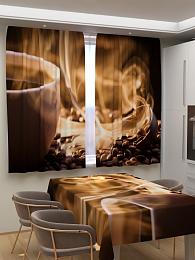 картинка Фотошторы для кухни Ароматный кофе от магазина Рим-Декор