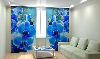 картинка Фотошторы Голубая орхидея от магазина Рим-Декор
