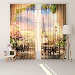 картинка Фотошторы люкс сатен Парижское великолепие от магазина Рим-Декор