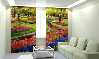 картинка Фотошторы Сад в цветах от магазина Рим-Декор