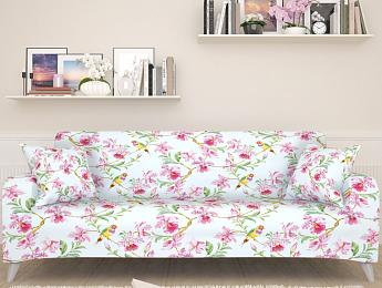 картинка Чехол для дивана Цветы с птичками 2 от магазина Рим-Декор