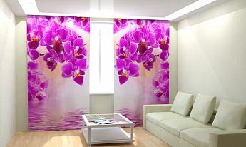 картинка Фотошторы Яркие орхидеи от магазина Рим-Декор