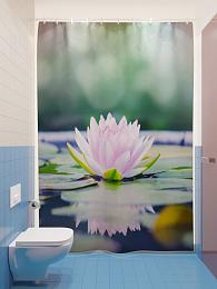 картинка Фотоштора для ванной Великолепный лотос от магазина Рим-Декор