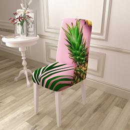 картинка Чехол для стула Ананас на розовом от магазина Рим-Декор