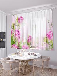 картинка Кухонный фототюль Букет алых роз от магазина Рим-Декор