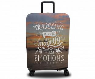 картинка Чехол для чемодана Эмоции путешествий от магазина Рим-Декор