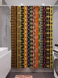 картинка Фотоштора для ванной Африканский орнамент 2 от магазина Рим-Декор