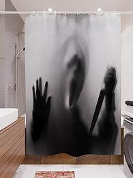 картинка Фотоштора для ванной Ужасы от магазина Рим-Декор