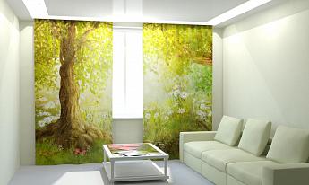 картинка Фотошторы Утренний сказочный лес от магазина Рим-Декор