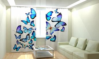 картинка Фотошторы Яркие бабочки 3 от магазина Рим-Декор