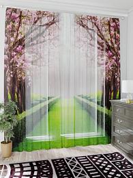 картинка Тюль Аллея цветущей сакуры от магазина Рим-Декор
