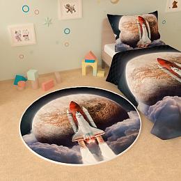 картинка Коврик круглый Шаттл в космосе от магазина Рим-Декор