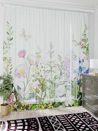 картинка Тюль Акварельные цветы от магазина Рим-Декор