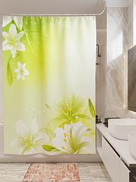 картинка Фотоштора для ванной Лилии от магазина Рим-Декор